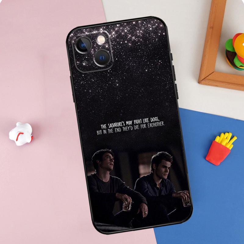 

Vampire Diaries TV Series Phone Case For iPhone 16 Pro Max 11 12 13 Mini 14 15 Pro Max XR 16e 15 16 Plus Cover Shell iPhone 13 Pro