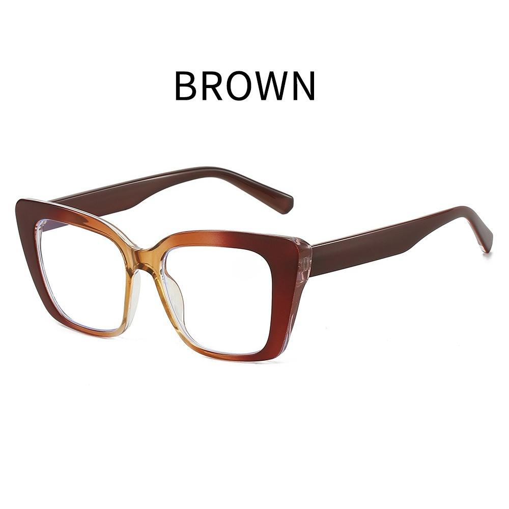 Oversize Frame HD Reading Glasses Men's and Women's Fashionable Large Square-frame Anti Blue Light Presbyopia Glasses Diopter