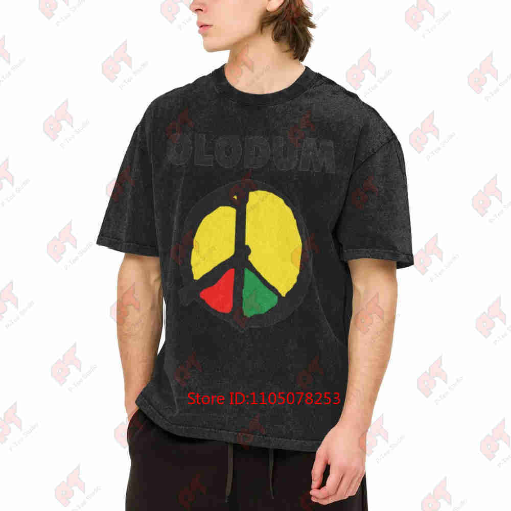 Olodum Retro Vintage Washed Tee Pure Cotton T-Shirt