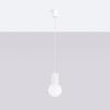 Lampa Wisząca Nowoczesna Biała Ryflowana Szklana Biała Kula Do Salonu Jadalni Nad Stół 1Xg9 8W Halo Sollux Lighting