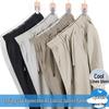 Romon Men's Lyocell Linen Ice Silk Straight Casual Pants