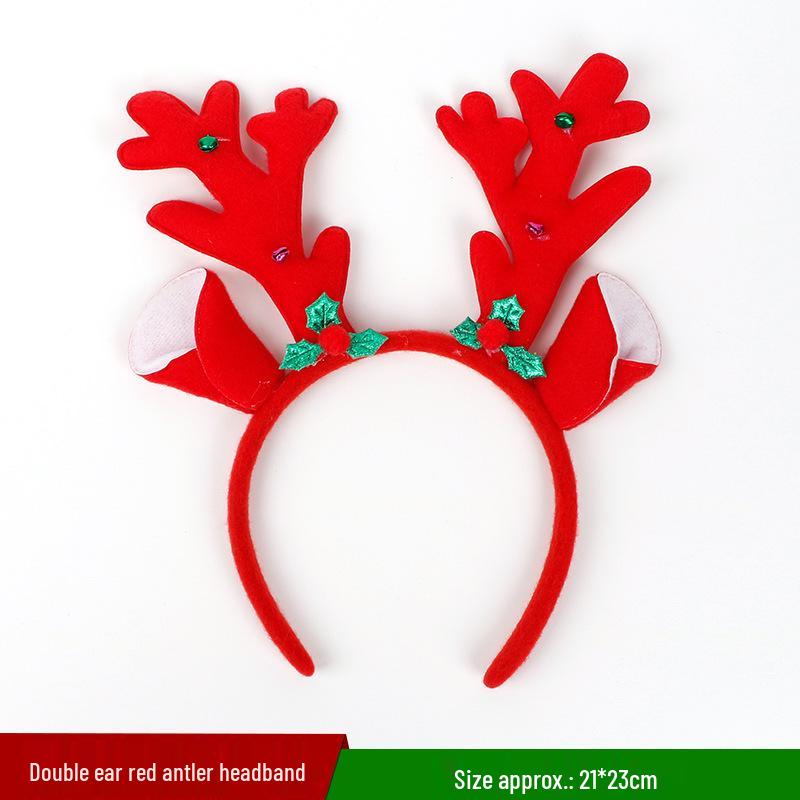 Christmas Deer Antler & Snowman Headband - Festive Party Headdress Gift