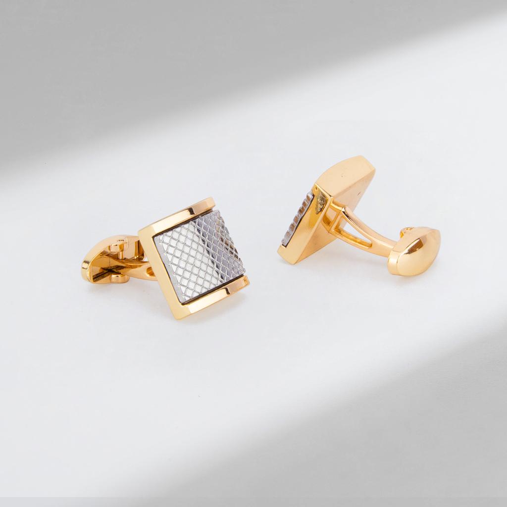 2Pcs/set Luxury Fashion Men's cufflink set - French cuffline with Zircon cufflinks