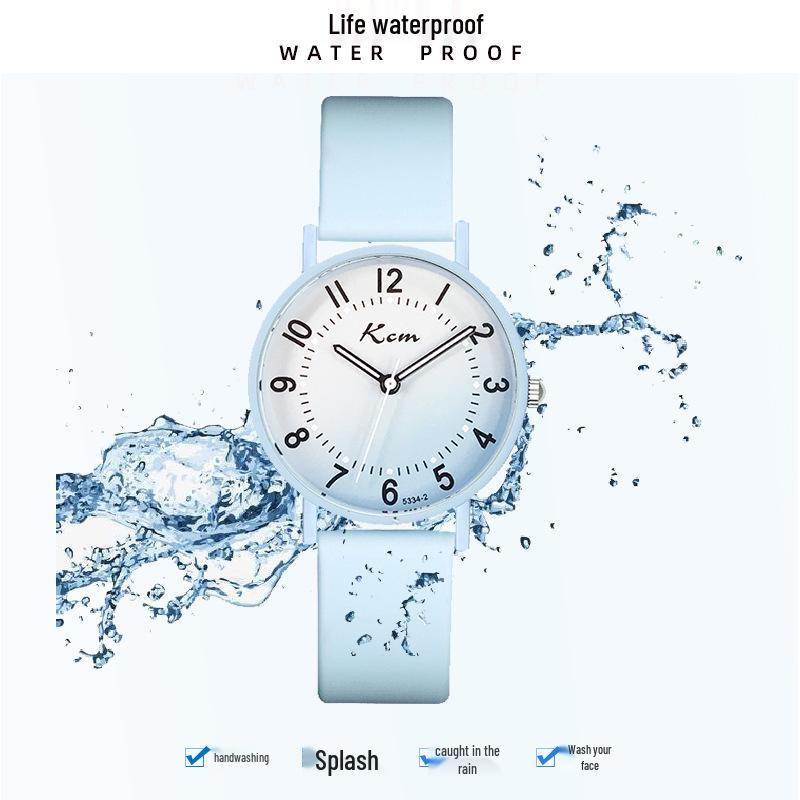 Stille Prüfungs-Quarzuhr: Leuchtend & Wasserdicht für Junior- & Highschool-Schüler, Männer & Frauen, in schlichten, lebendigen Farben.