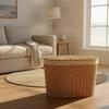 Paper Rope Hamper Lid Included Basket Decorative for Bedroom