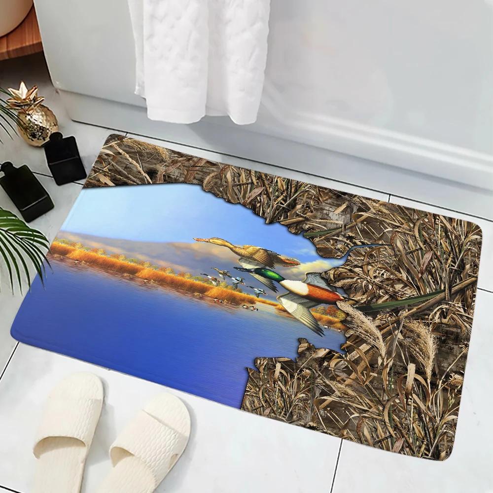 Animal Hunting Boar Carpet Decorate 3D Printed Doormat for Home Indoor Bedroom Toilet Kitchen Mats Rectangle Area Rugs Pig Duck