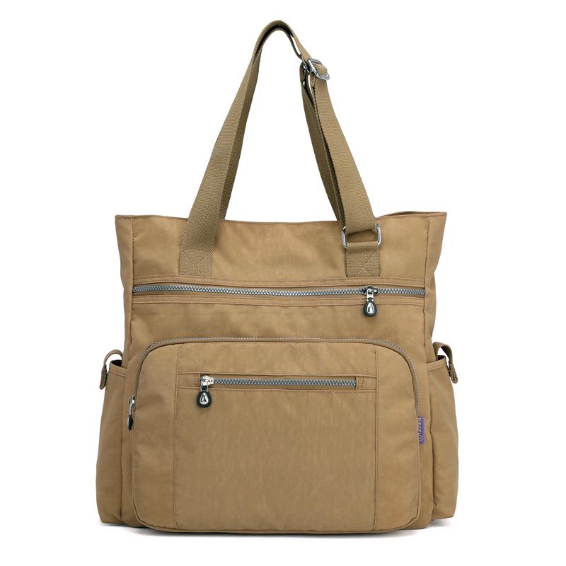 Women's Solid Color Simple Leisure Handbag Large Capacity Lightweight Luggage Bag