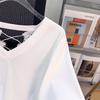 Plus Size Loose Mid-Length V-Neck Short-Sleeve T-Shirt for Women (Sizes 200/300/350 Jin) - Style 7103
