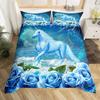 Cowgirl Horse Duvet Cover Set King Romantic Butterfly Bedding Set Farm Animal Comforter Cover Western Tribal Boho Quilt Cover