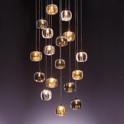Postmodern Crystal Art Chandelier for Staircase, Bedroom, Living Room, or Bedside