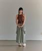Peulleoti Tape Point Cargo Skirt (Mint)