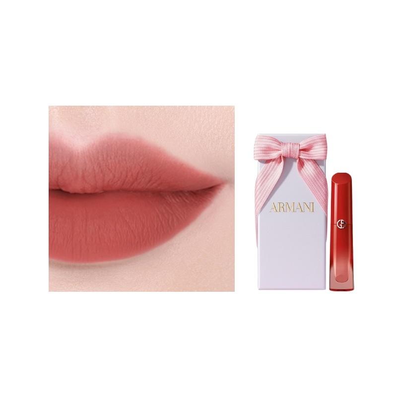 Armani Water lip gauze lip glaze лимитированная подарочная коробка матовый легко наносится натуральный #161 Absolutely Naked 4мл коричневый