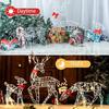 2025 Christmas New Outdoor Decoration Led Light Iron  Deer Horticulture Lawn Decoration  Outdoor Christmas Decoration