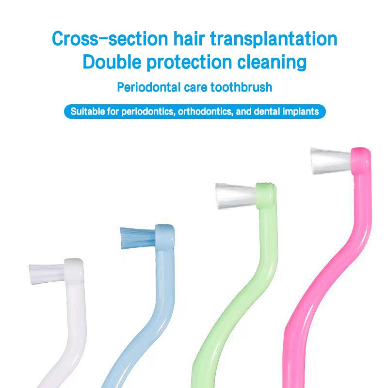 Orthodontic Interdental Brush Small Head Single-Beam Soft Teeth Cleaning Brush Oral Adult Dental Brace Cleaning Care Tool
