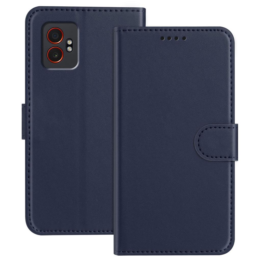 For Samsung Galaxy XCover7 Pro Leather Case Wallet Stand Solid Color Anti Drop Phone Cover
