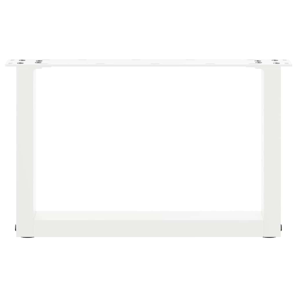 Vidaxl Nogi Do Stolika Kawowego, 2 Szt., Białe, 50X(30-31) Cm, Stal
