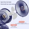 Small Fan 5-Speed Adjustable & 3-Mode Night Light USB Rechargeable Mini Fan for Outdoor 360° Rotatable Clip/Stand/Hang Design