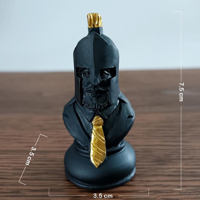 Black & White International Chess Figurines Statue Chess Pieces Board Games Accessories Home Decor Chessmen Ornaments