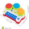 Elektrische Handtrommel für Babys, buntes Licht, 4 Musikinstrumente + 6 Tiergeräusche. Hervorragend früh