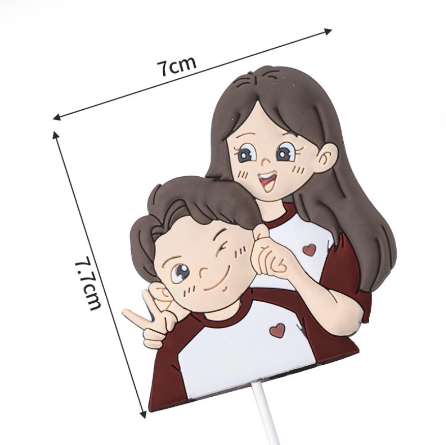 Mother's Day Cake Decor: Cute Mom & Bestie Ornaments - Internet Celebrity Duck Plug-in.