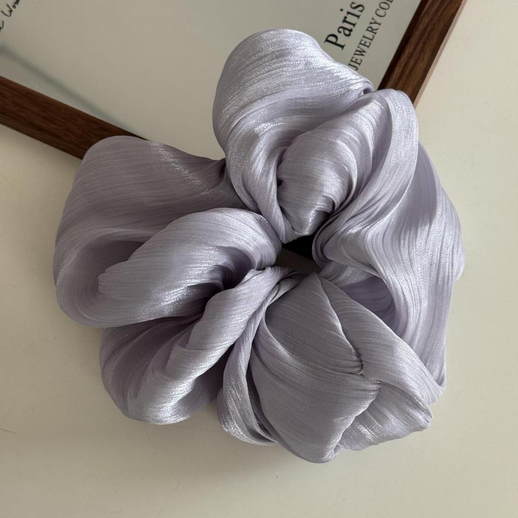 Korean Style Satin Pearlescent Flower Hair Tie