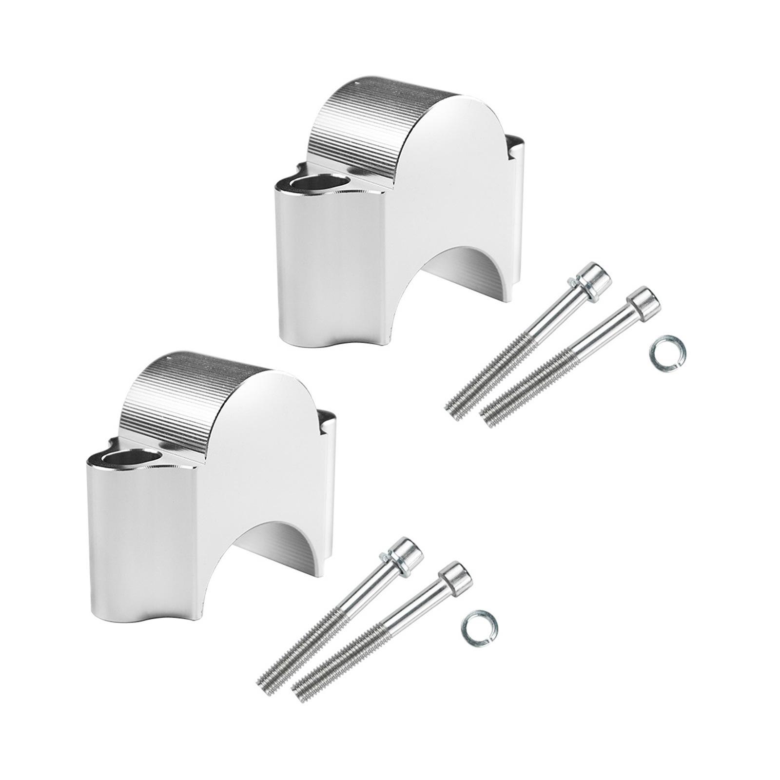 

22 мм 25 мм стойки руля мотоцикла, 2 шт. универсальный зажим для руля, стабильные и прочные 25 мм/28 мм стойки руля 25 серебряный