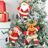 Christmas Tree Hanging Decorations Santa Elk Bear Cloth Doll Pendants Christmas Party Atmosphere Decor Ornaments Favors Gifts