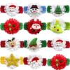 Christmas Pet Dog Elastic Band Bowties Santa Claus Christmas Tree Shape Dog Bowties for Small Middle Large Dogs Grooming Product