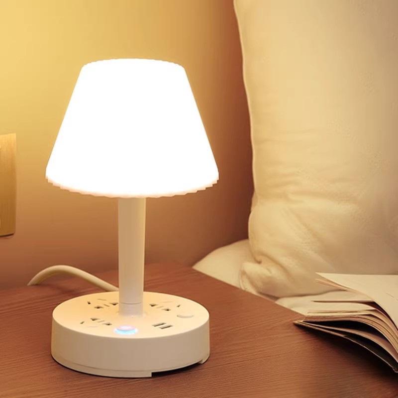 Integrated LED Bedside Lamp with Multi-Level Cold and Warm Light & Eye Protection
