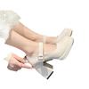 French Mary Jane Shoes Women's 2025 New Thick Heel Single Shoes Black Spice Girl High Heels Barbie Round Head Small Leather Shoes