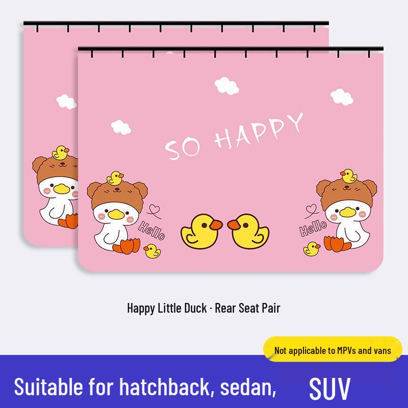 Car Sunshade Curtains: Blackout, Heat Insulation, Privacy, Cartoon Design