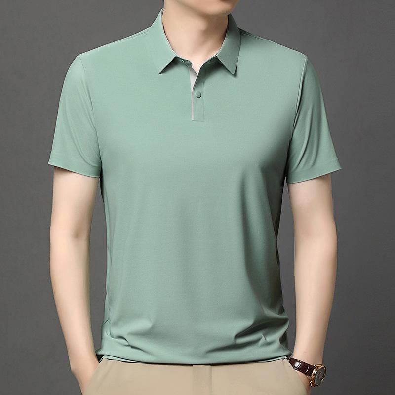 Men's Short Sleeve POLO Shirt Lapel Casual Versatile Summer T-Shirt Men's