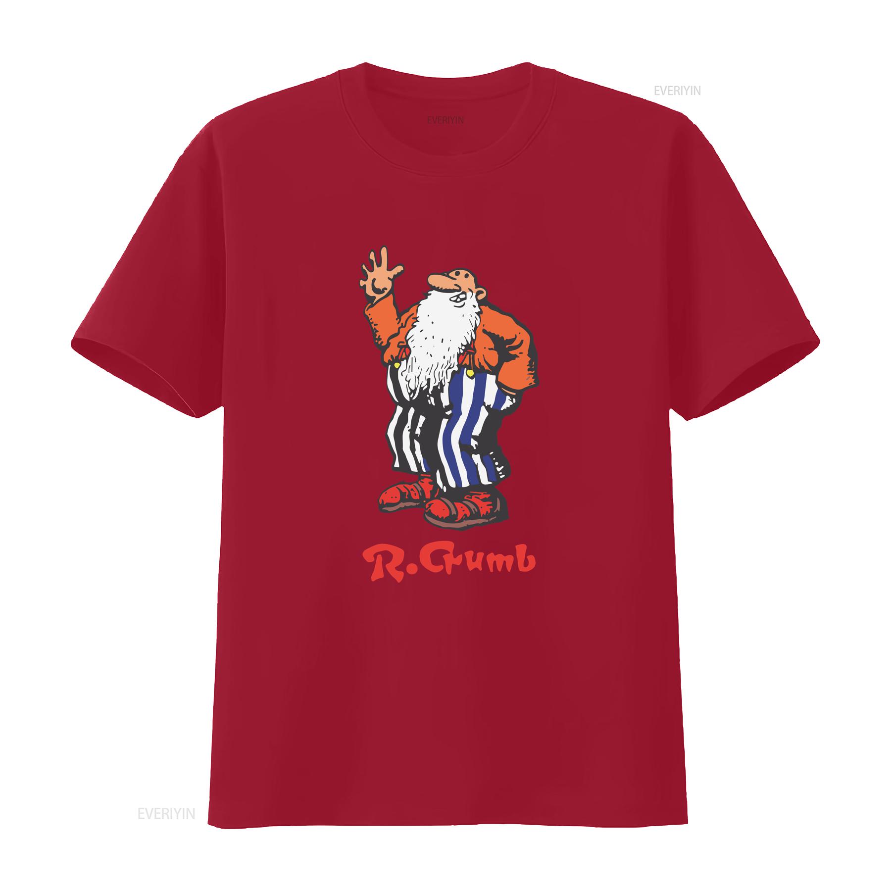 Mr natural r crumb comics new white heavy cotton t shirt size L vintage Washed Casual Breathable Versatile S
