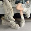 Invisible Inner Height Increase Battle Damage Martin Boots Autumn and Winter Piled Thickened Retro Old High-top Thick-soled Snow Boots