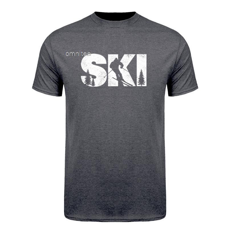 Cool Skiers Unisex Unisex Snow Skiing Ski TShirt Short Sleeve Birthday Gift Summer Style Unisexs Clothing T Shirts HJ040