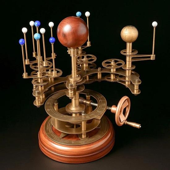 Deluxe Solar System Orrery Inner Planet Model with Earth Moon for Stargazers And Collectors Gift For Him And Her