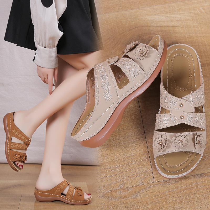 Slippers Women's Shoes  Spring and Summer New Fish Mouth Casual Fashion Large Size Hollow Cool Slippers