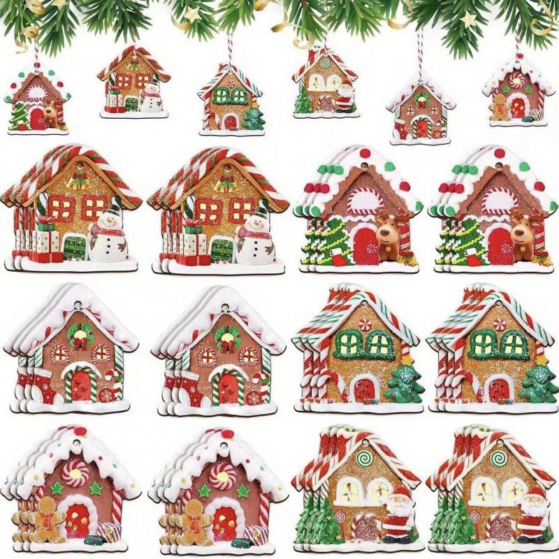 36-Piece Handmade Walnut Cracker Christmas Ornament Set - Ideal for Holiday Gifts & Tree Decoration