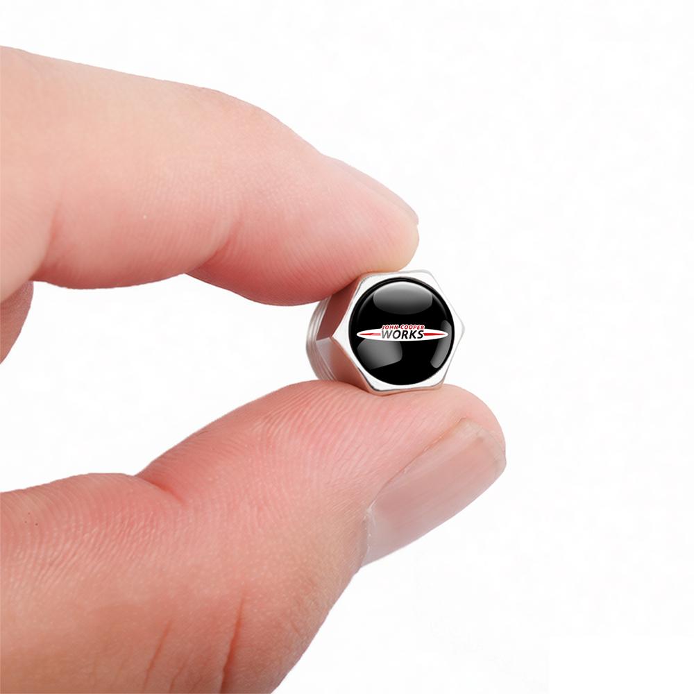4pcs Car Metal Badge Wheel Tire Valve Caps Stem Cover For Mini Cooper S JCW Works F54 F55 F56 F57 F60 R50 R52 R53 R55 R56 R57 phgqd66