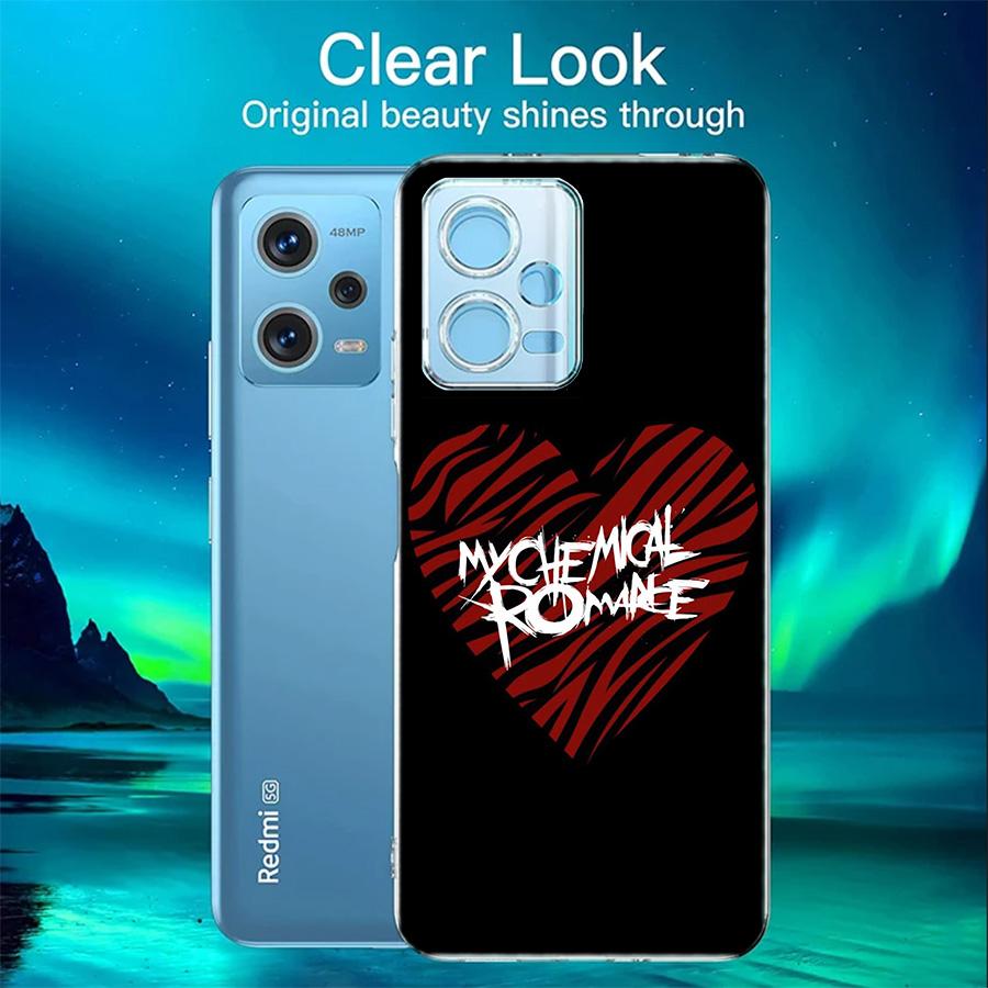 My Chemical Romance MCR Phone Case For Redmi Note 14S 12S 12 11 13 14 Pro Plus 11T 11S 10 10S 9 9S Pro TPU Clear Cover