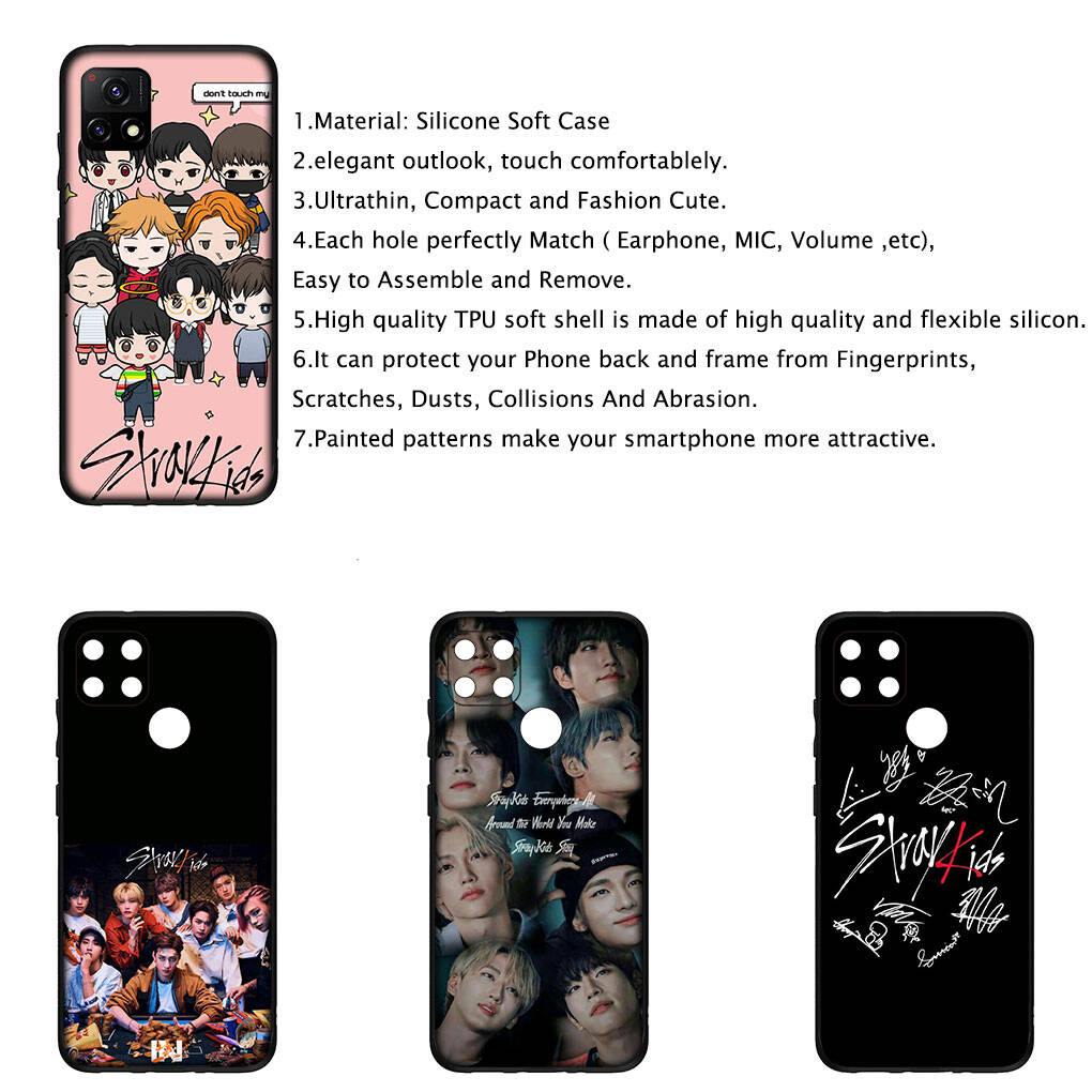 Etui na iPhone 17 16 15 Xiaomi Poco Redmi Note 14 13 12 11 Pro Max 9 16e Samsung Galaxy S25 S24 S23 OPPO Huawei SKZ Stray Kpop Kids Gorące Etui na Telefon
