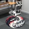 1pc Wolf YinYang Office Round Area Rug, Under Office Chairs Bedroom Living Room Home Decor, Room Deco, Available in Various Sizes