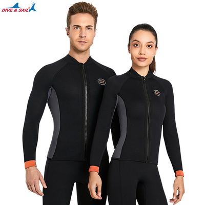 Top Combinaison Néoprène 3mm Hommes Femmes Chaud Manches Longues Snorkeling Plongée Surf Natation Hivernale