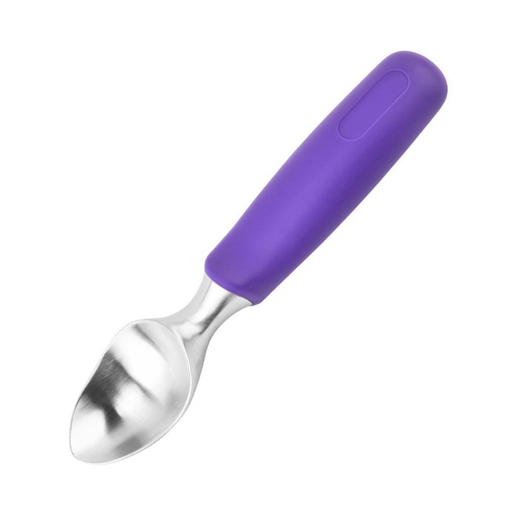 Stainless Steel Ice Cream Digger Self-melting Design Ice Cream Spade Ice Cream Scoop  Summer фиолетовый