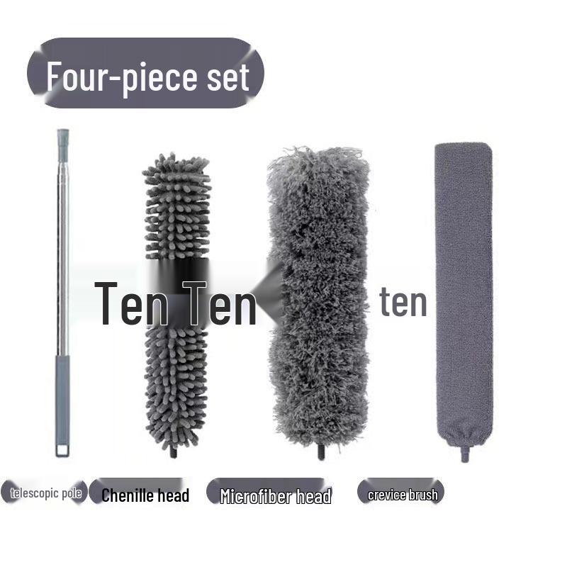 Telescopic Electrostatic Feather Duster for Ceiling and Cobweb Cleaning