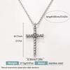 Men's Stainless Steel Cross Pendant Necklace - Bold Hip Hop Fashion Statement, European & American Style Sweater Chain