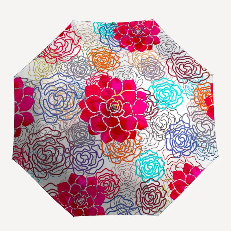 

1pc Floral Mandala Umbrella - Portable Home Essential, Durable Iron Frame with Rod Structure, Fashion Lovers yy250910122