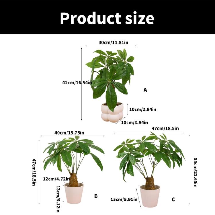 Artificial Money Plant Artificial Money Tree Potted Plant Realistic Simulation Money Tree for Indoor Decoration