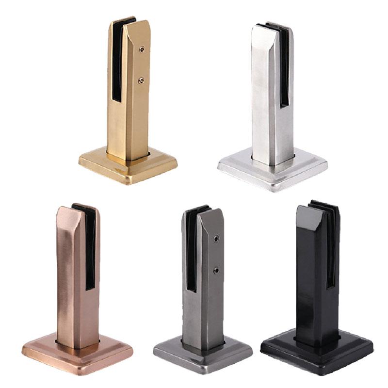 304 Stainless Steel Floor Mount Glass Clip Floor Window Durable Minimalist