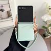 Leder Portemonnaie Handyhülle Samsung Z Flip 7 6 5 4 5G Kartensteckplatz Tasche Hülle für Galaxy Z Flip7FE Flip6 Armband Kette Weiche Hülle